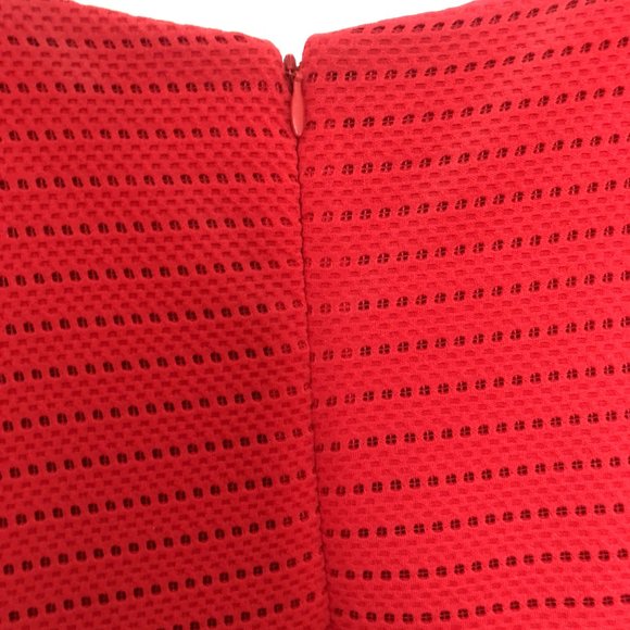 Red A-Line Mini Dress with Bow - Picture 5 of 5